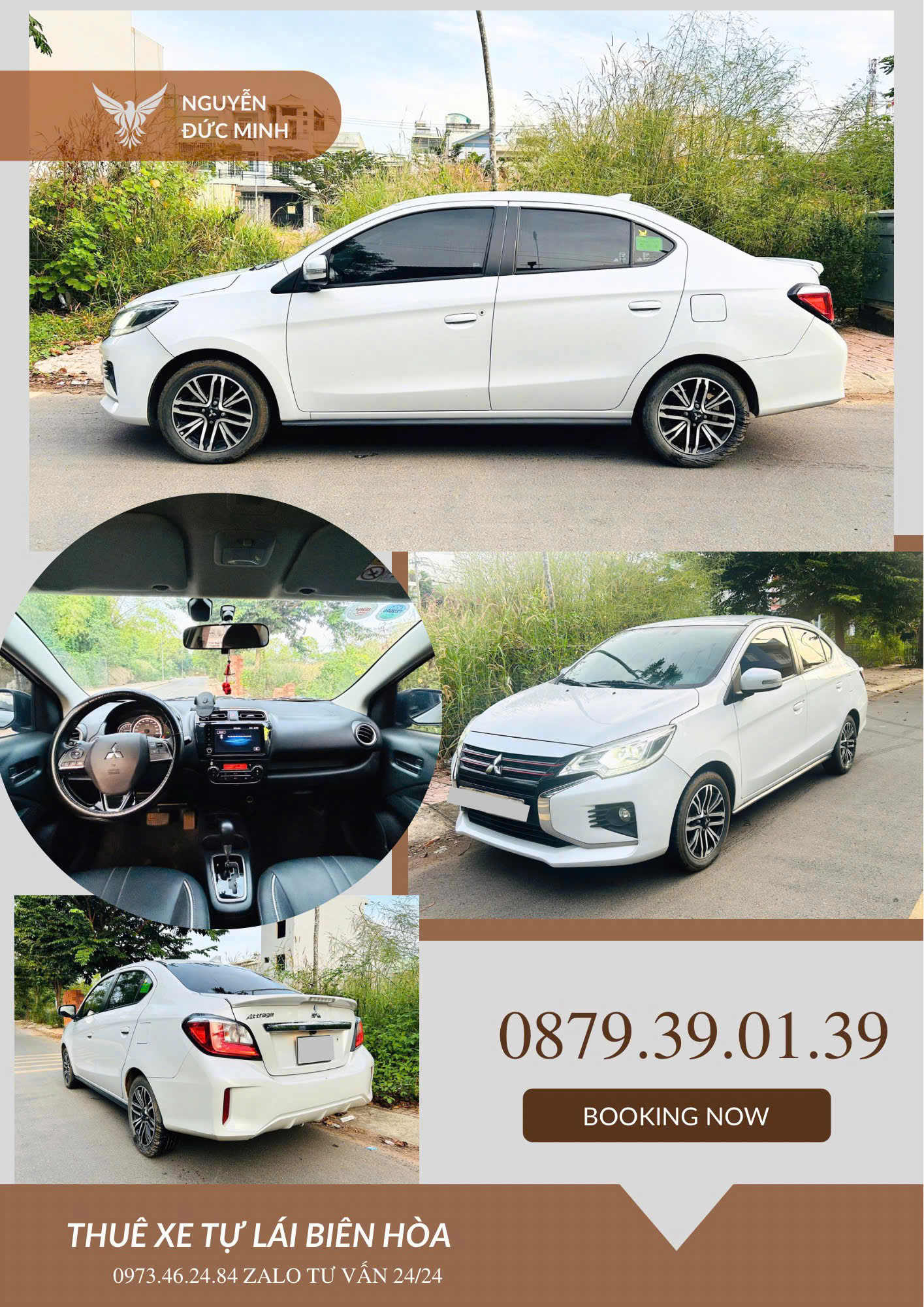 Mitsubishi Attrage cho thuê tự lái tại Biên Hòa